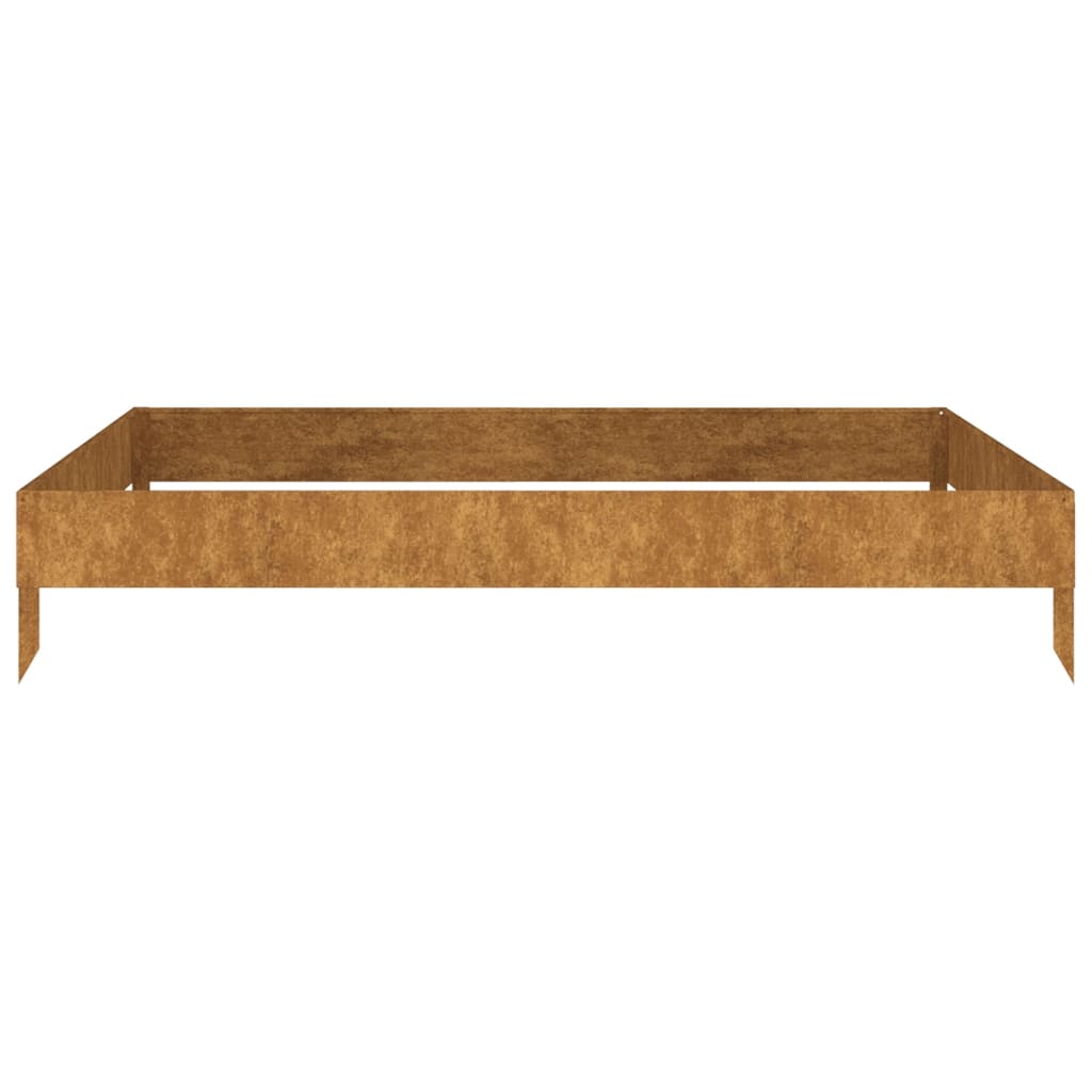Lit Surélevé De Jardin 100X100X18,5 Cm Acier Corten