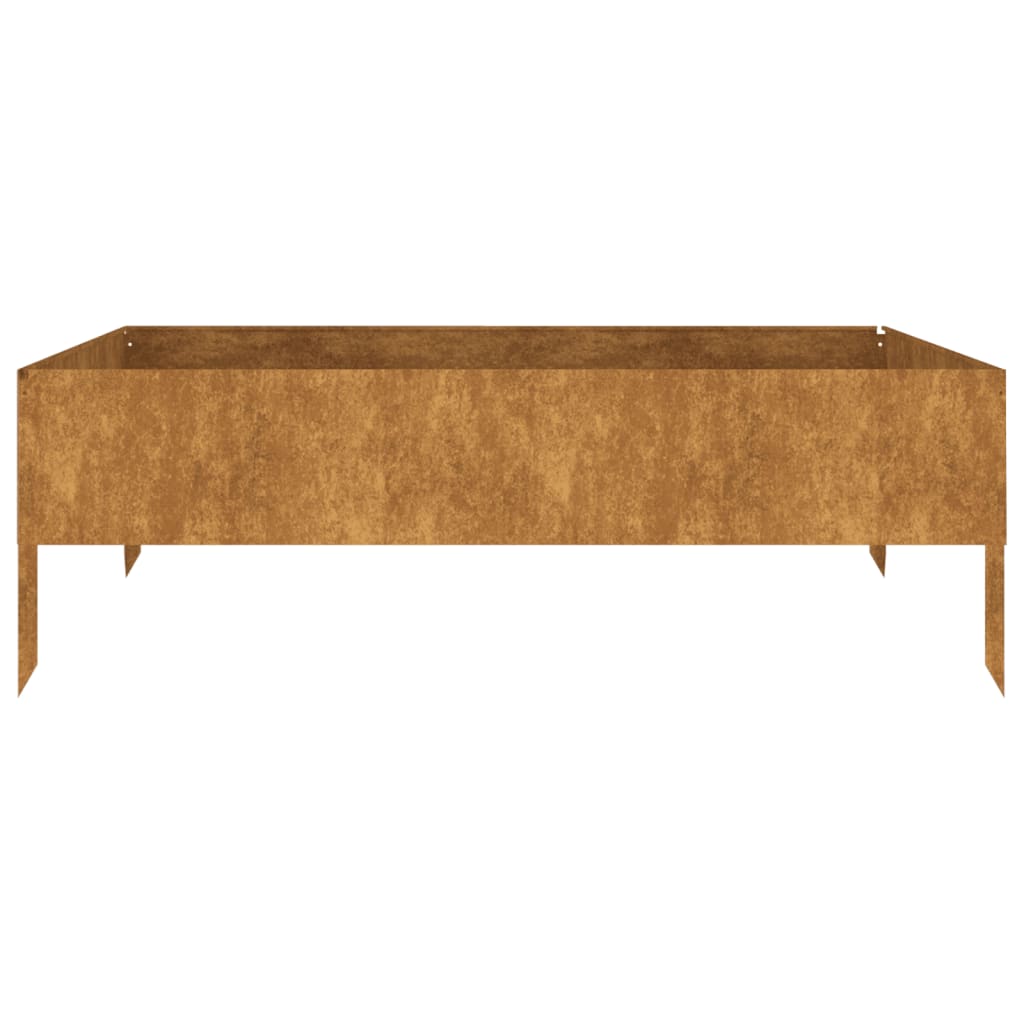 Lit Surélevé De Jardin 100X100X33,5 Cm Acier Corten
