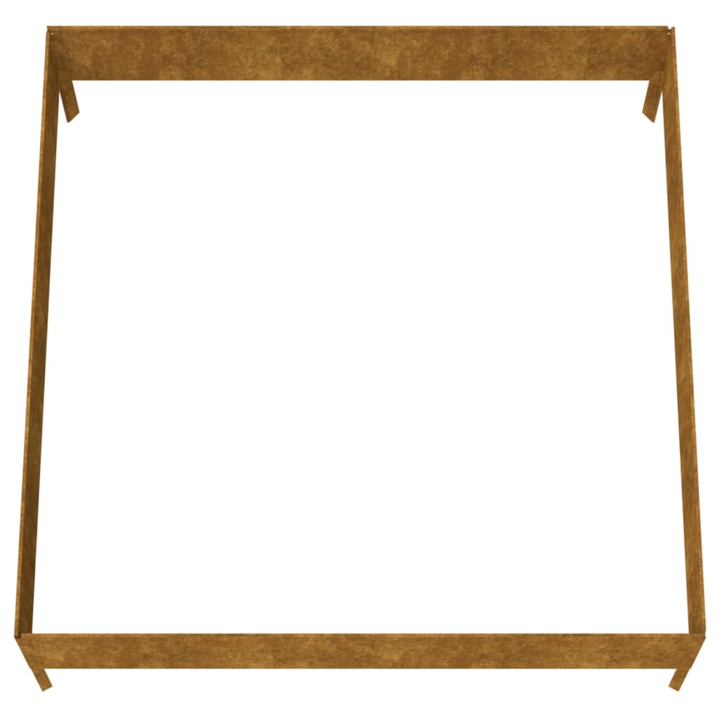 Lit Surélevé De Jardin 100X100X33,5 Cm Acier Corten