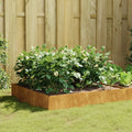Lit Surélevé De Jardin 100X100X33,5 Cm Acier Corten