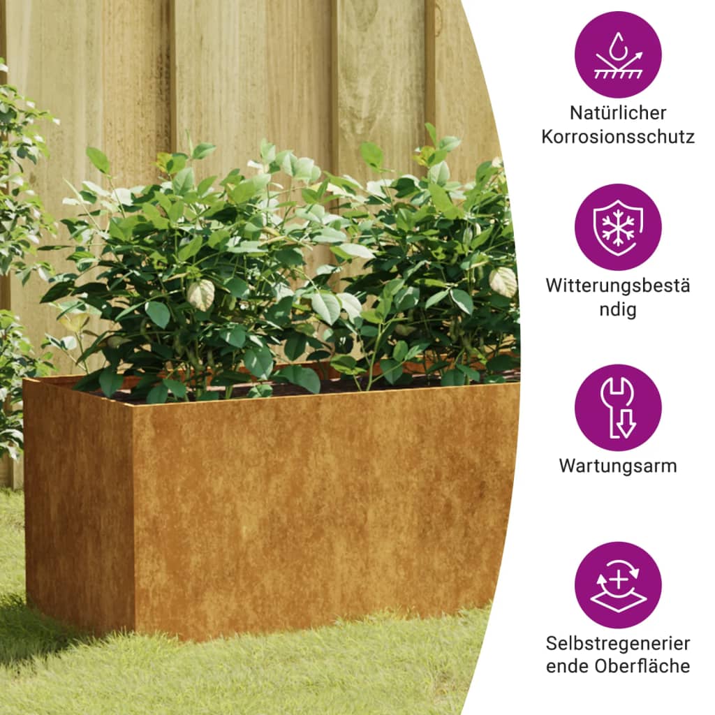 Lit Surélevé De Jardin Acier Corten