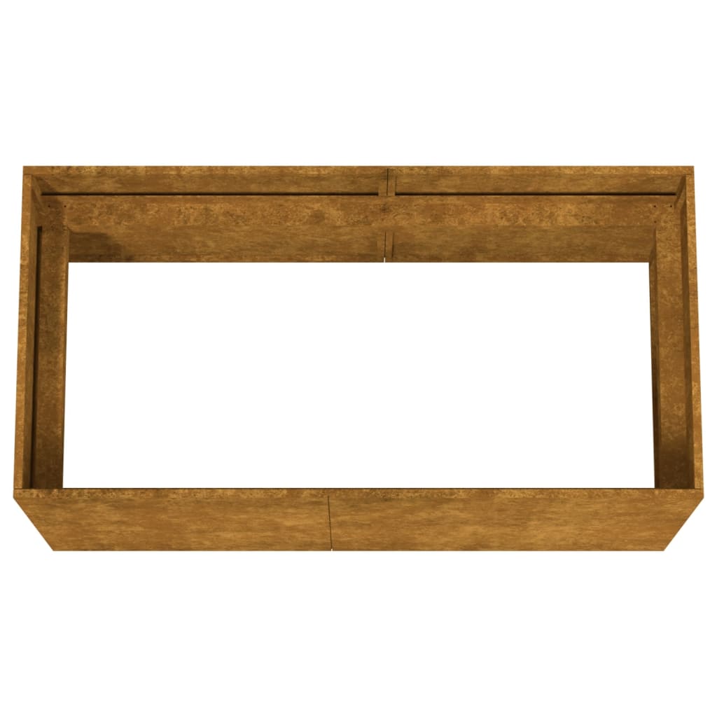 Jardinière 80X40X40 Cm Acier Corten