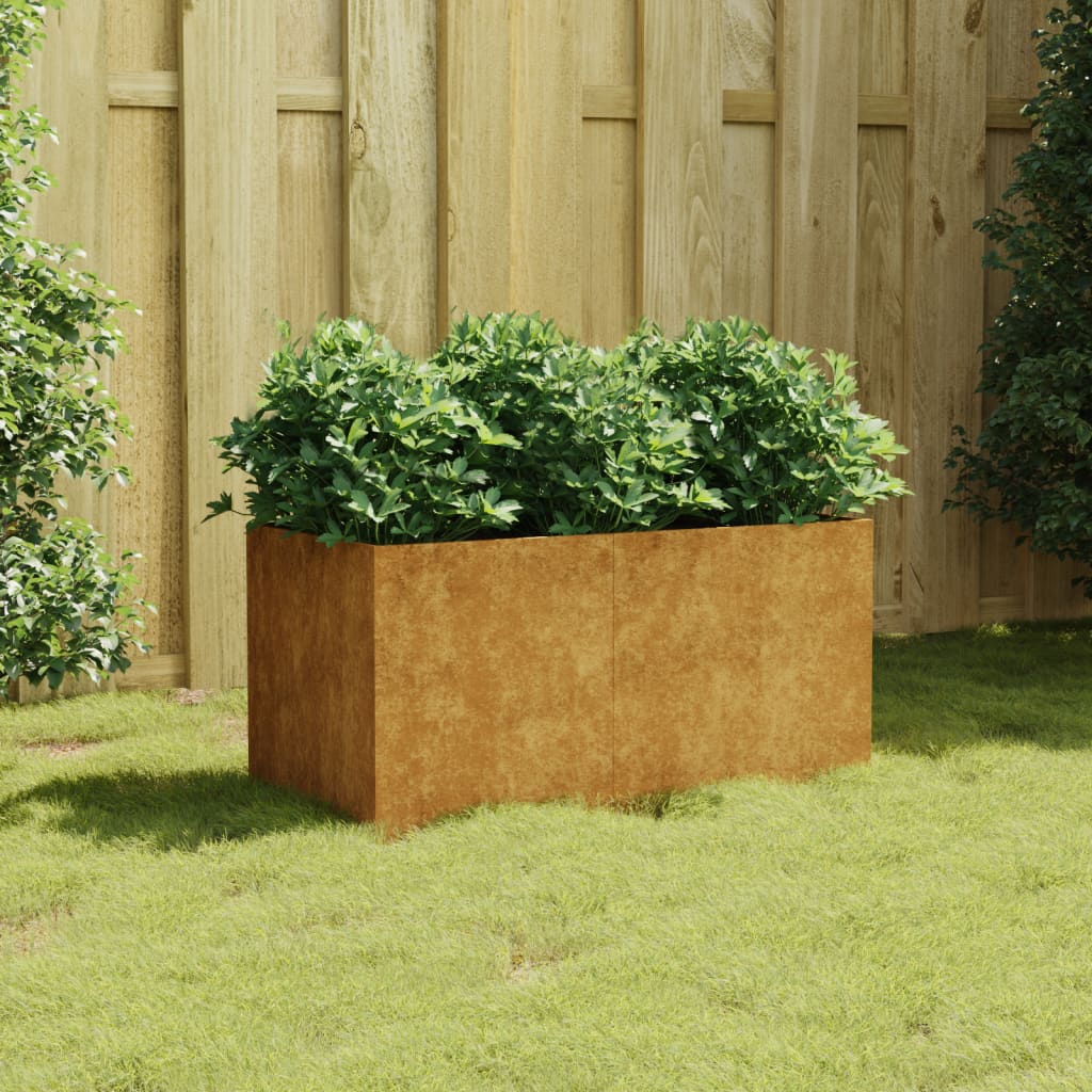 Jardinière 80X40X40 Cm Acier Corten
