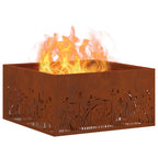 Boule De Feu Rouillé Acier Patiné