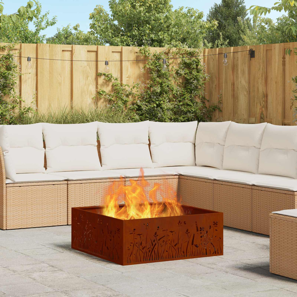 Boule De Feu Rouillé Acier Patiné