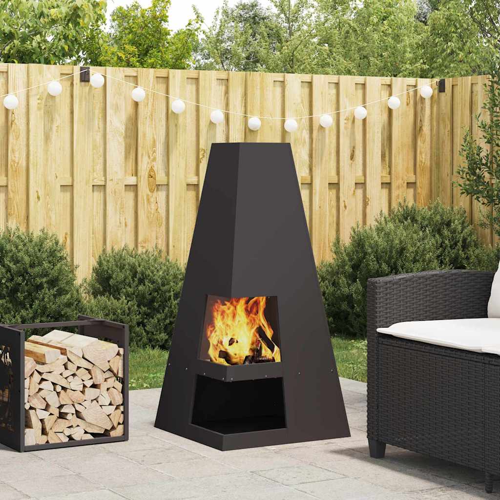 Brasero Rouillé Acier Patiné