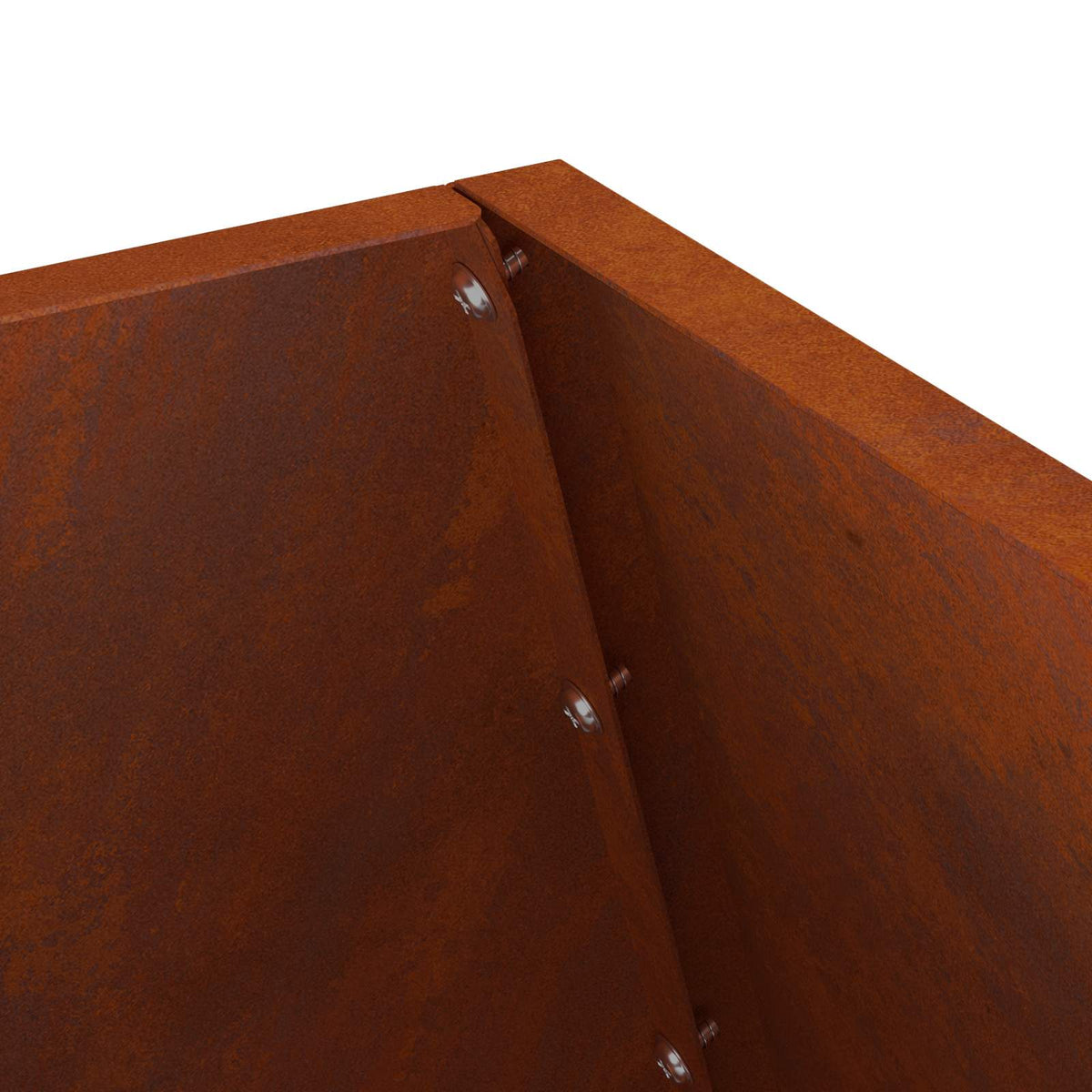 Brasero Rouillé 50 X 50 X 100 Cm Acier Patiné