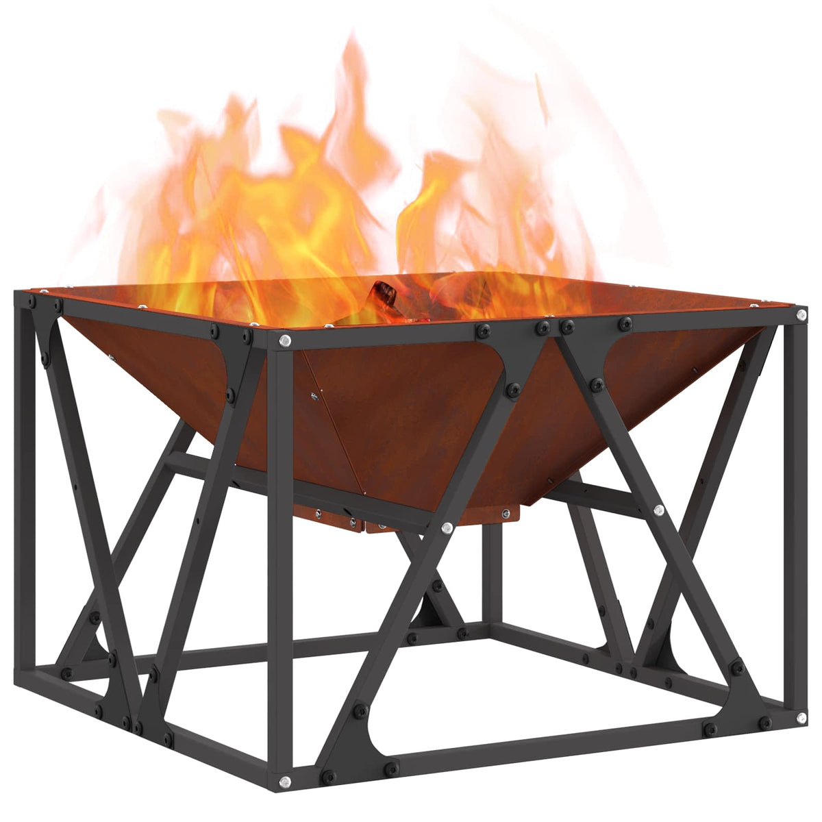 Boule De Feu Rouillé Acier Patiné