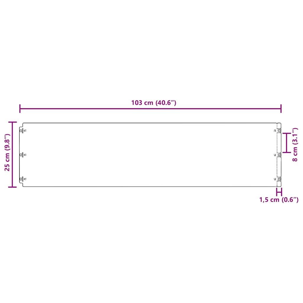 Bordure De Pelouse 20 Pc Rouillé