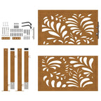 Portail De Jardin En Acier Patiné Motif Vagues