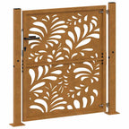 Portail De Jardin En Acier Patiné Motif Vagues