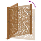 Portail De Jardin En Acier Patiné Motif Vagues