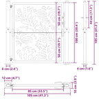 Portail De Jardin En Acier Patiné Motif Vagues