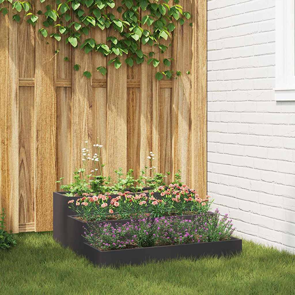 Cache-Pot De Jardin Rouillé Acier Patiné
