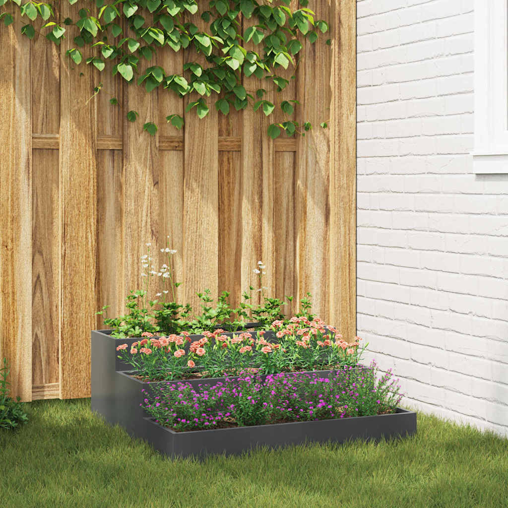 Cache-Pot De Jardin Rouillé Acier Patiné