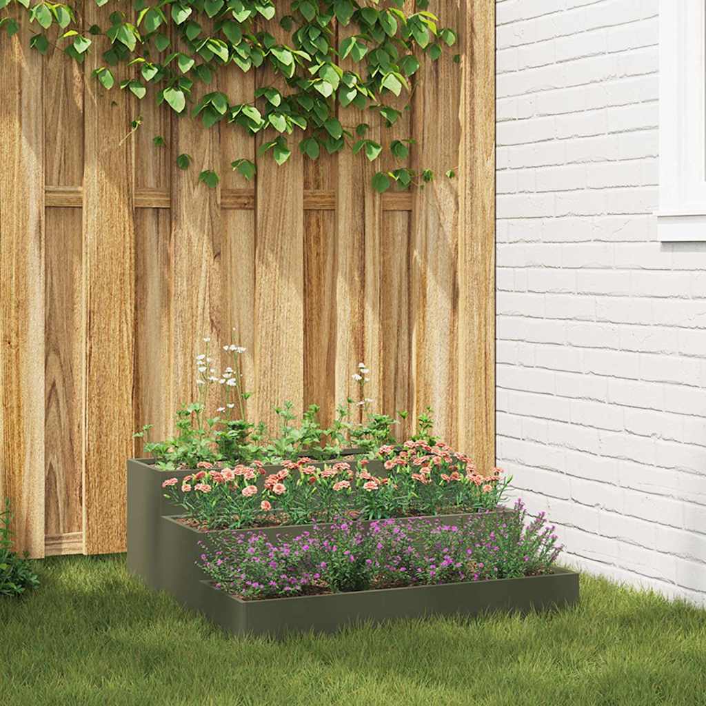 Cache-Pot De Jardin Rouillé Acier Patiné