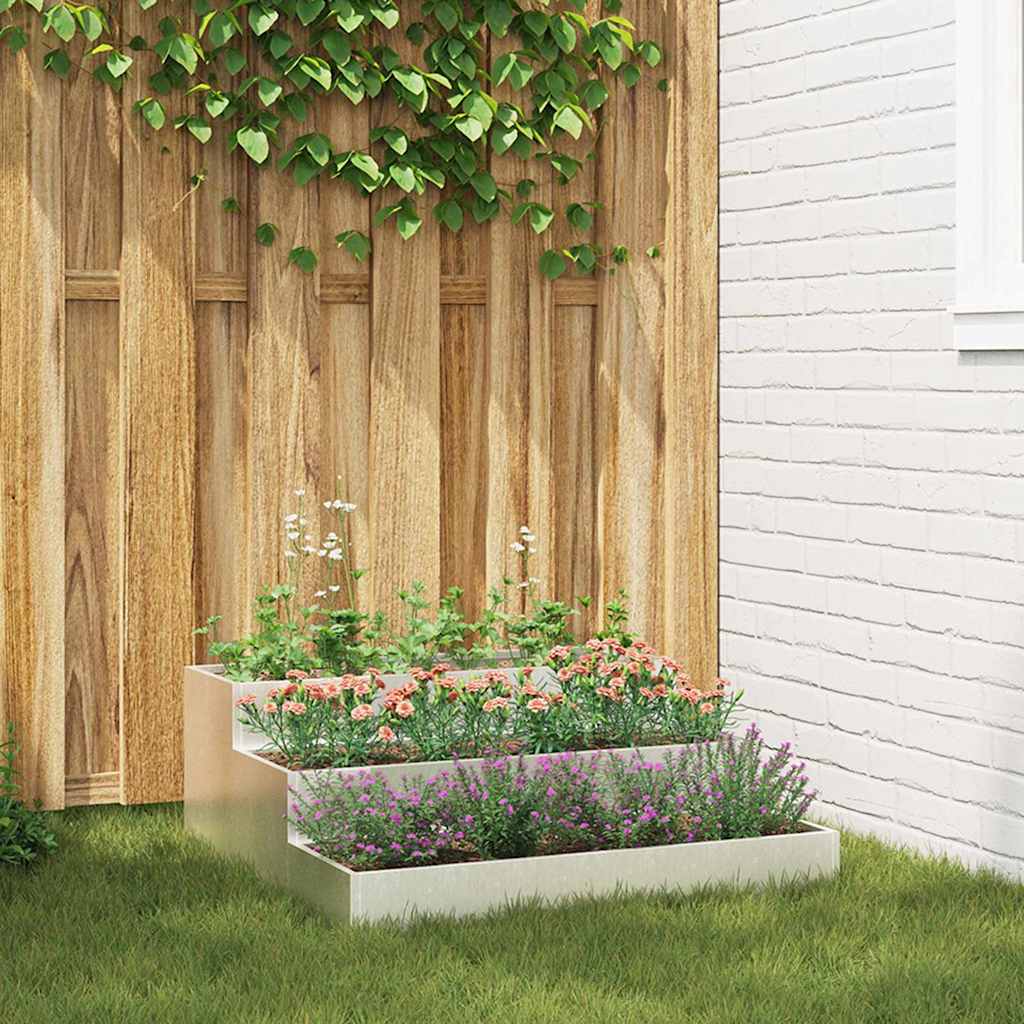 Cache-Pot De Jardin Rouillé Acier Patiné