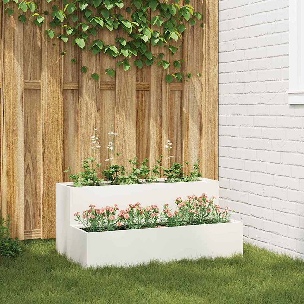 Cache-Pot De Jardin Rouillé Acier Patiné