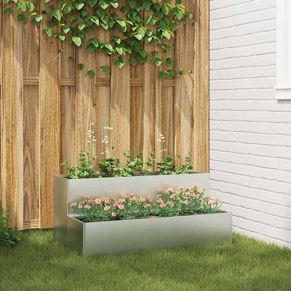 Cache-Pot De Jardin Rouillé Acier Patiné
