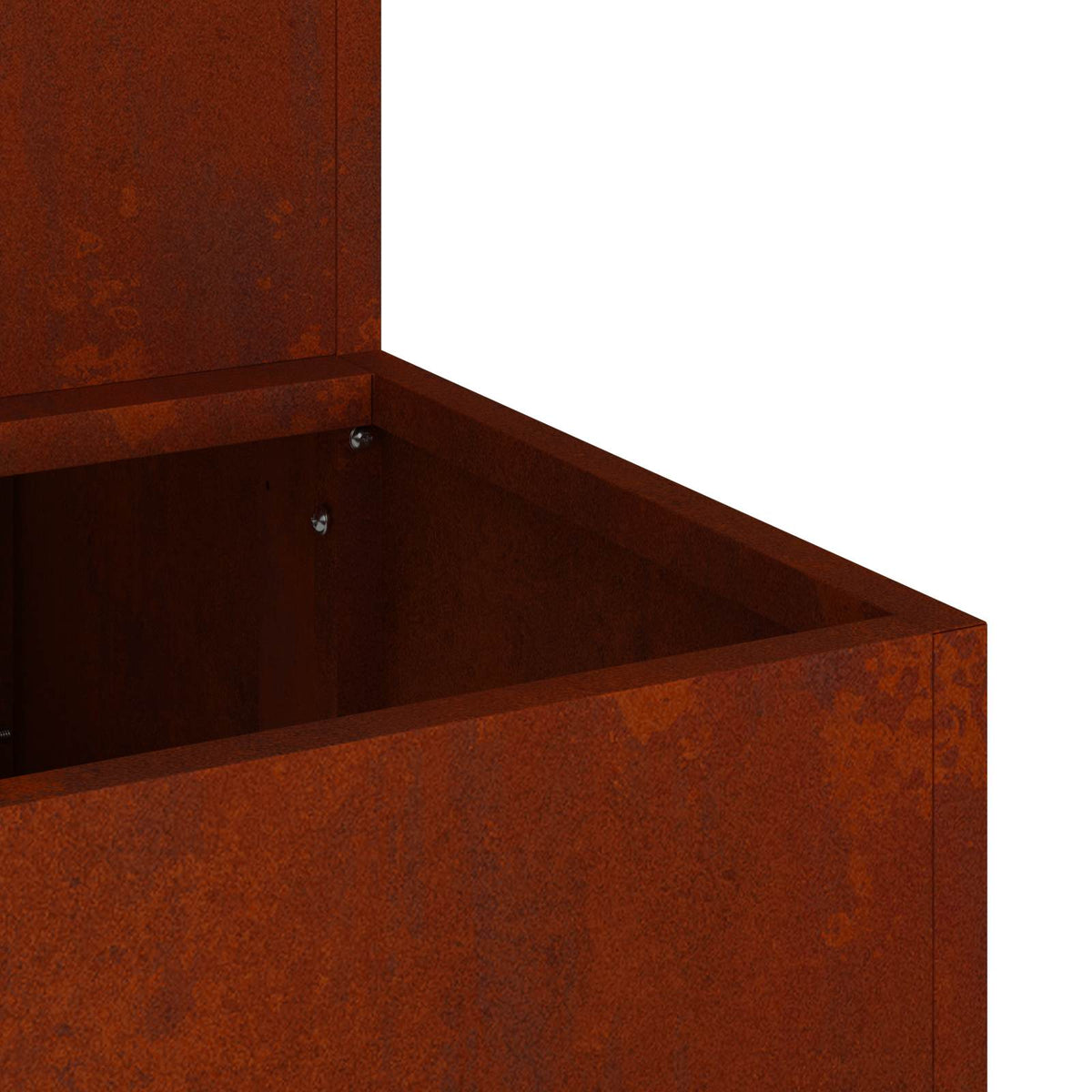 Cache-Pot De Jardin Rouillé Acier Patiné