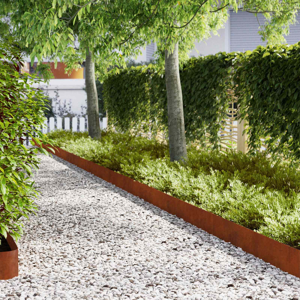Bordure De Pelouse 30 Pc Rouillé