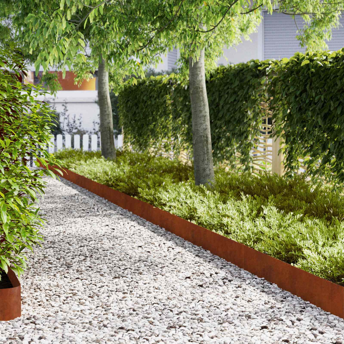 Bordure De Pelouse 30 Pc Rouillé