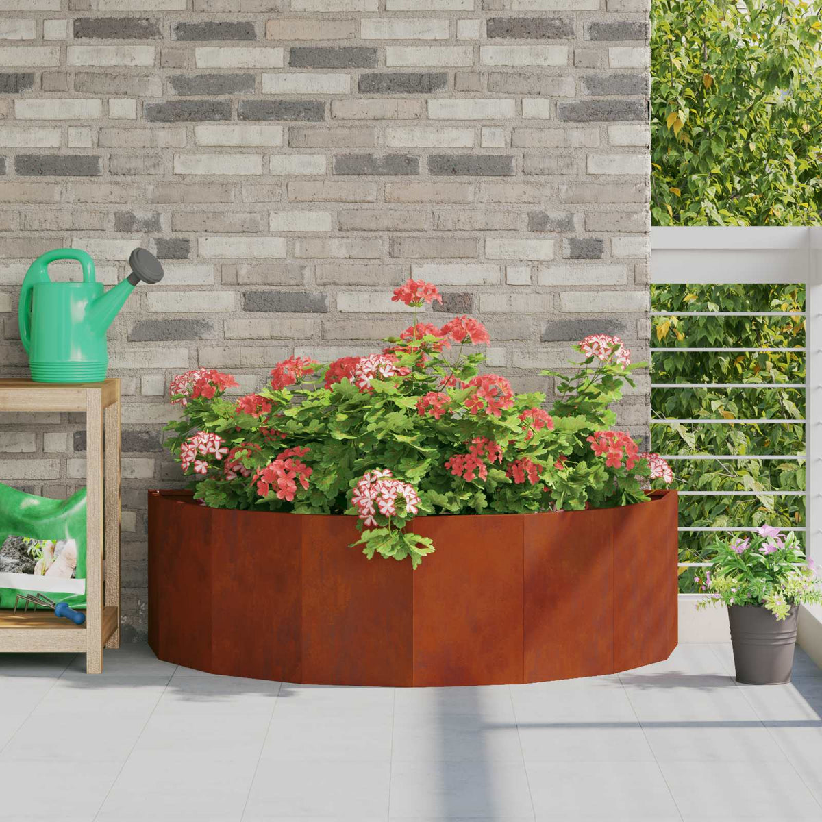 Jardinière Rouillé Acier Patiné