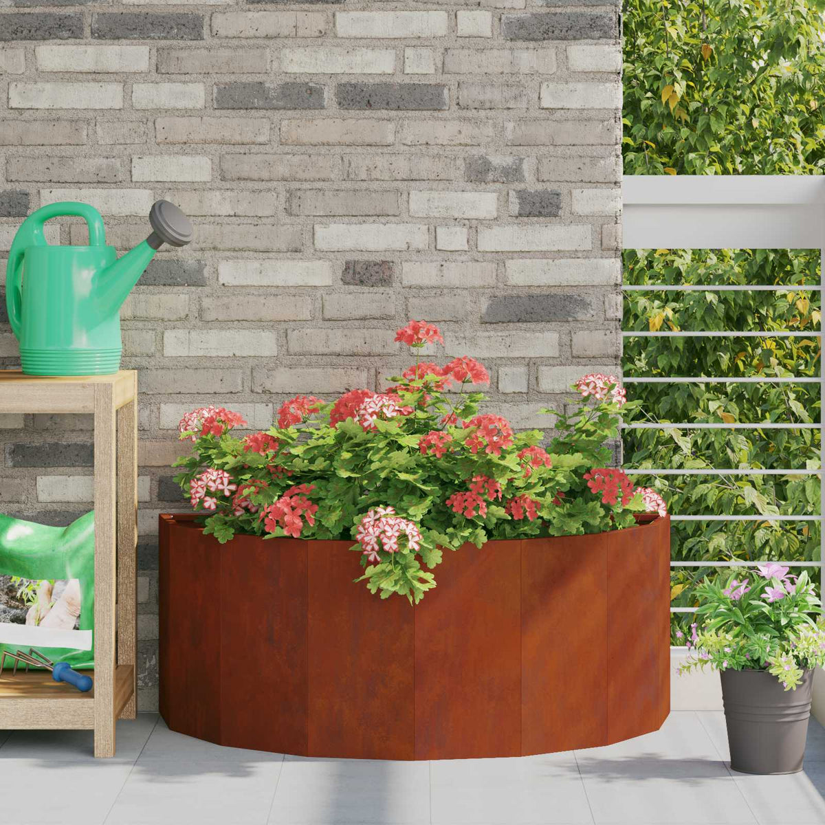 Jardinière Rouillé Acier Patiné