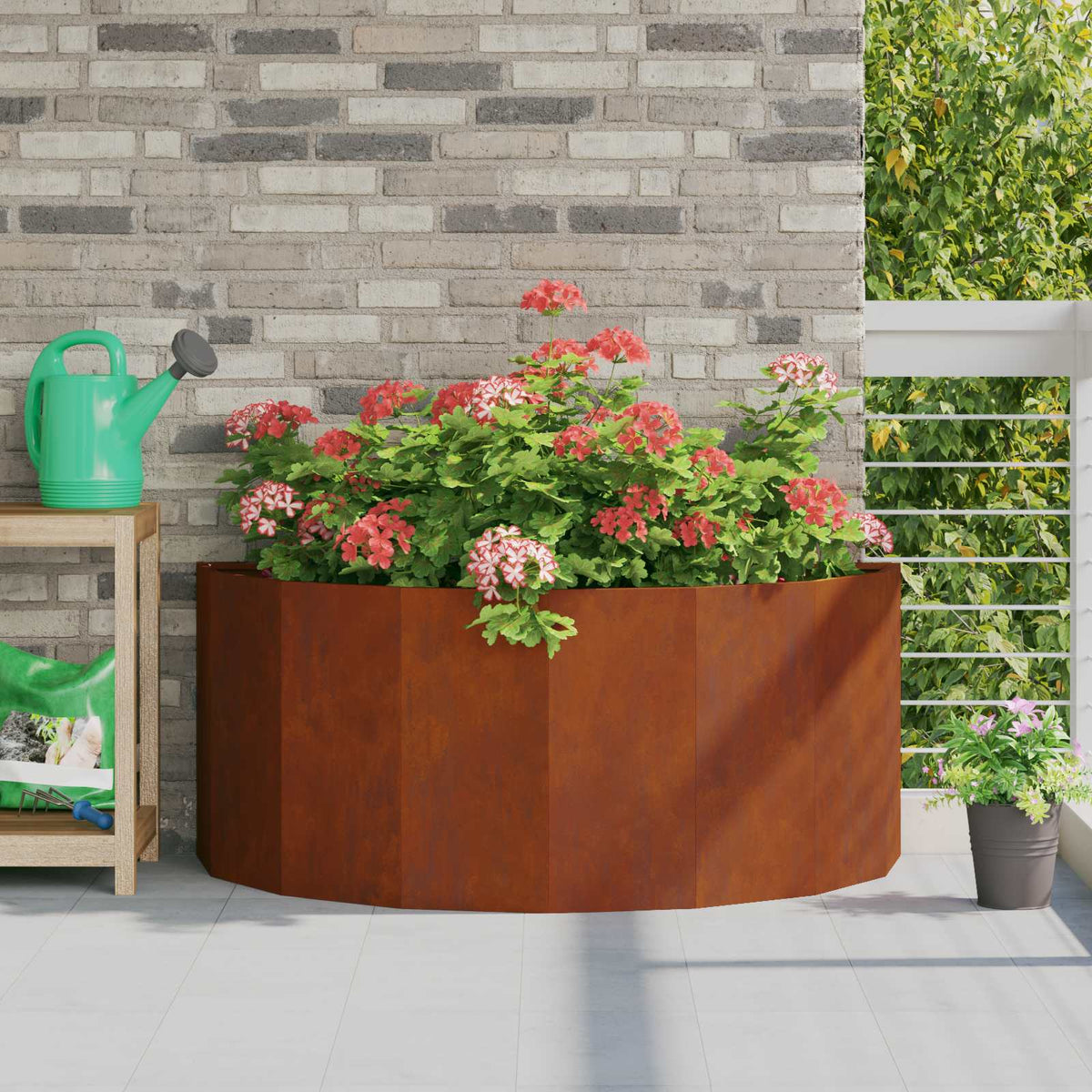 Jardinière Rouillé Acier Patiné
