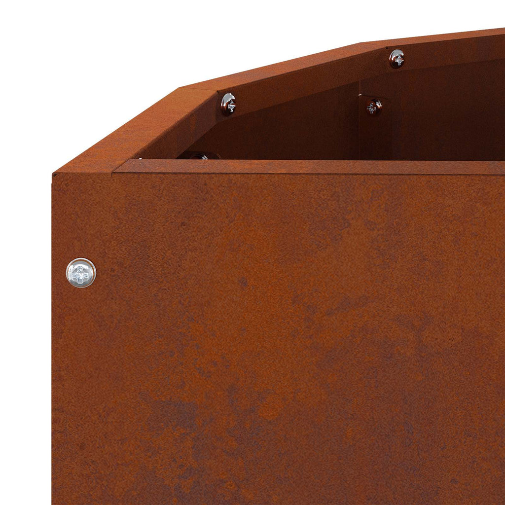 Jardinière Rouillé Acier Patiné