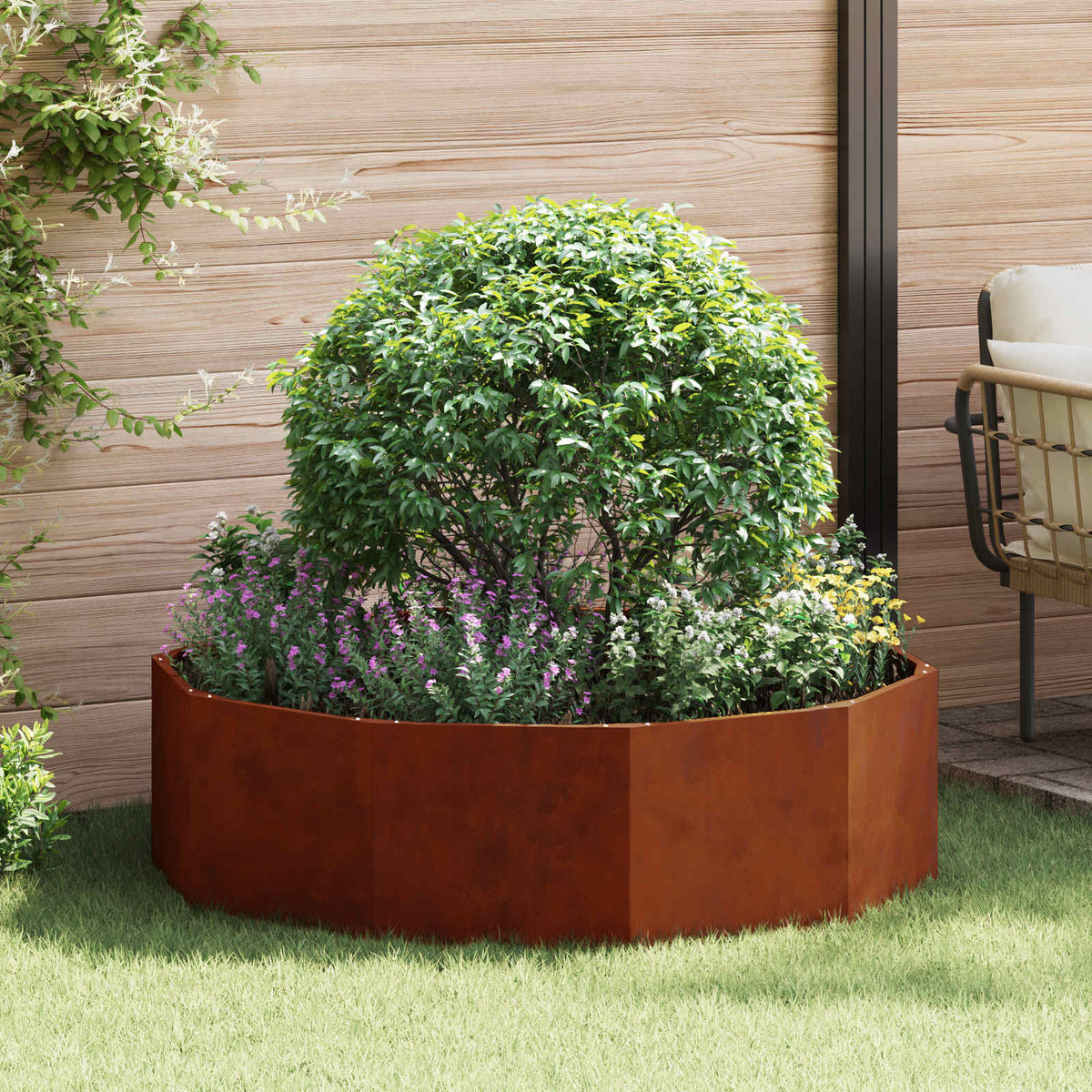 Jardinière Rouillé Acier Patiné
