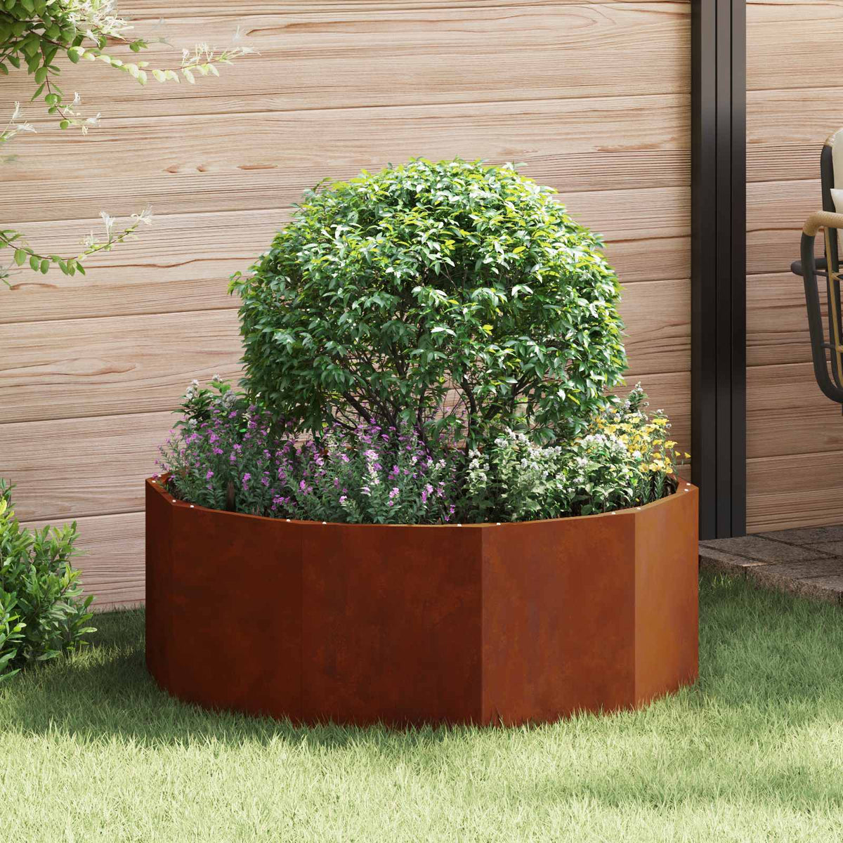 Jardinière Rouillé Acier Patiné
