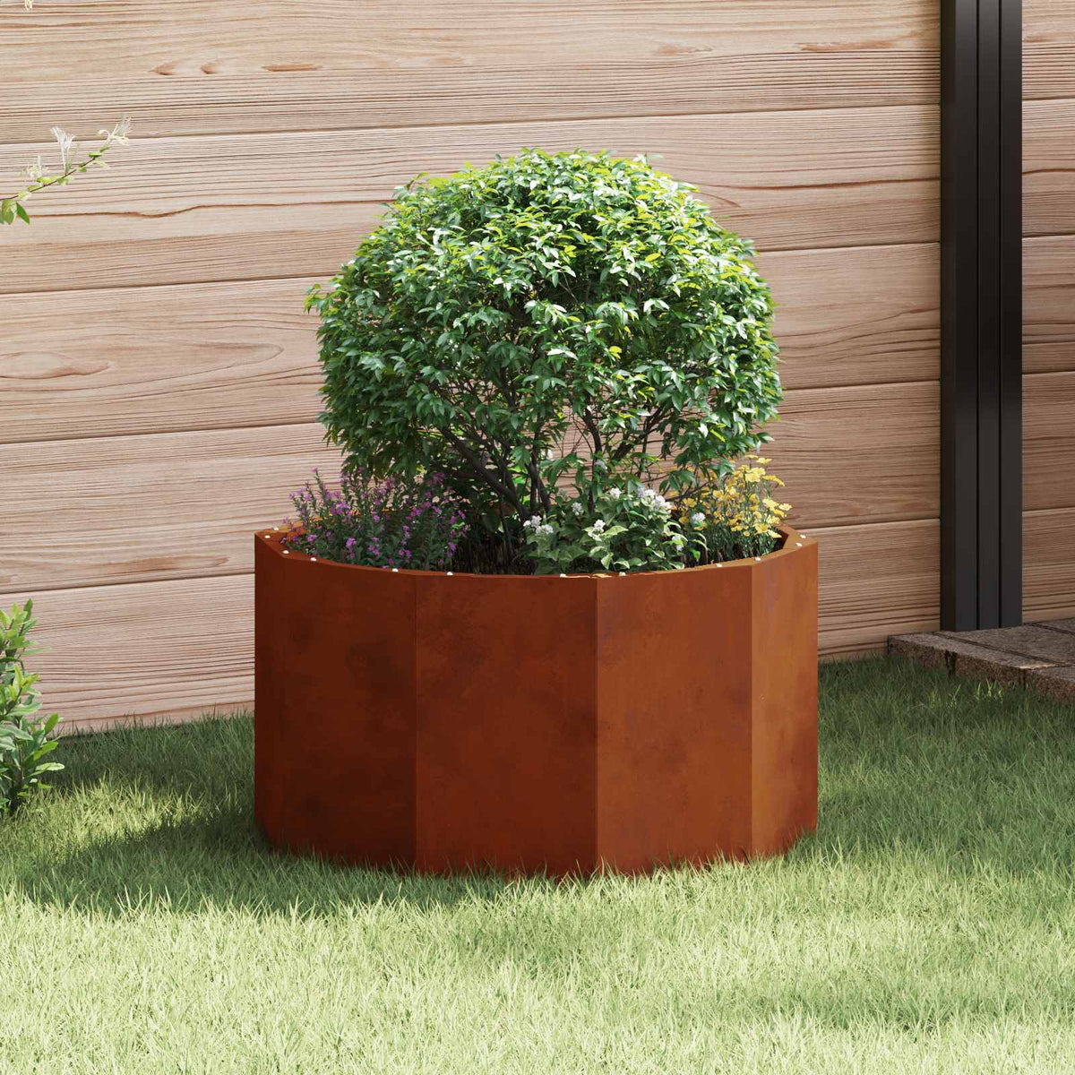 Jardinière Rouillé Acier Patiné