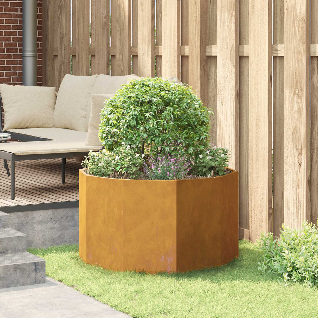 Jardinière Rouillé Acier Patiné