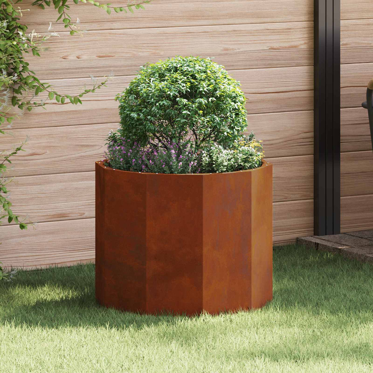 Jardinière Rouillé Acier Patiné