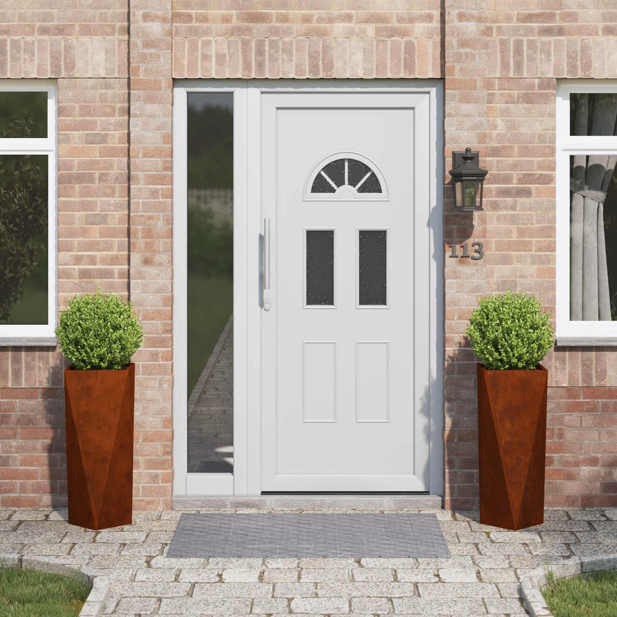 Jardinière Rouillé Acier Patiné
