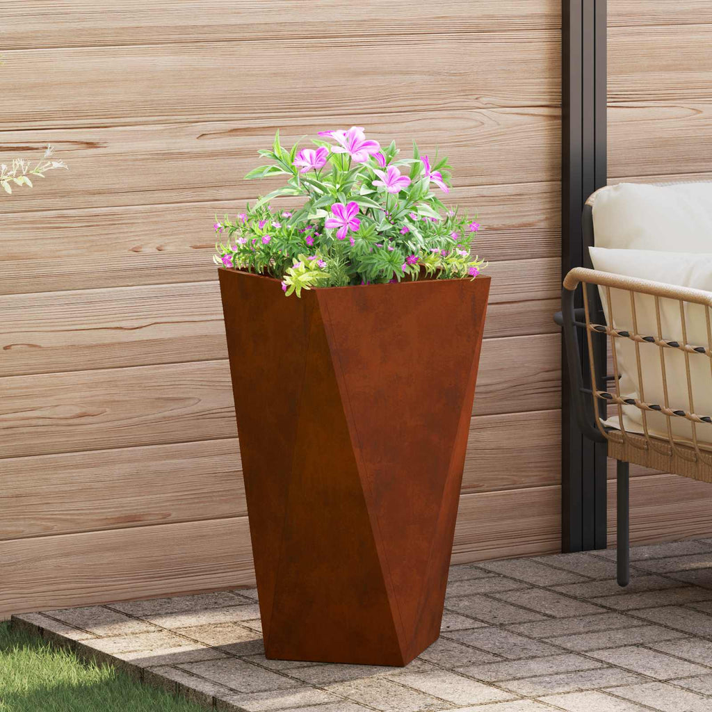 Jardinière Rouillé Acier Patiné
