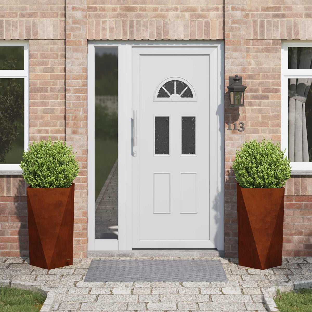 Jardinière Rouillé Acier Patiné