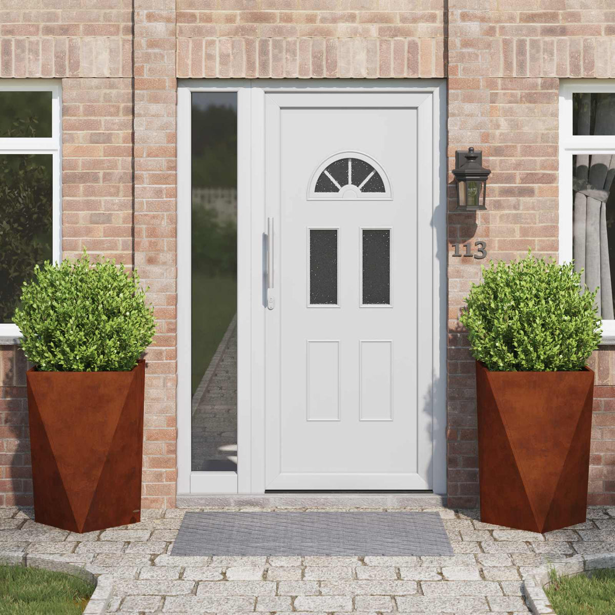 Jardinière Rouillé Acier Patiné