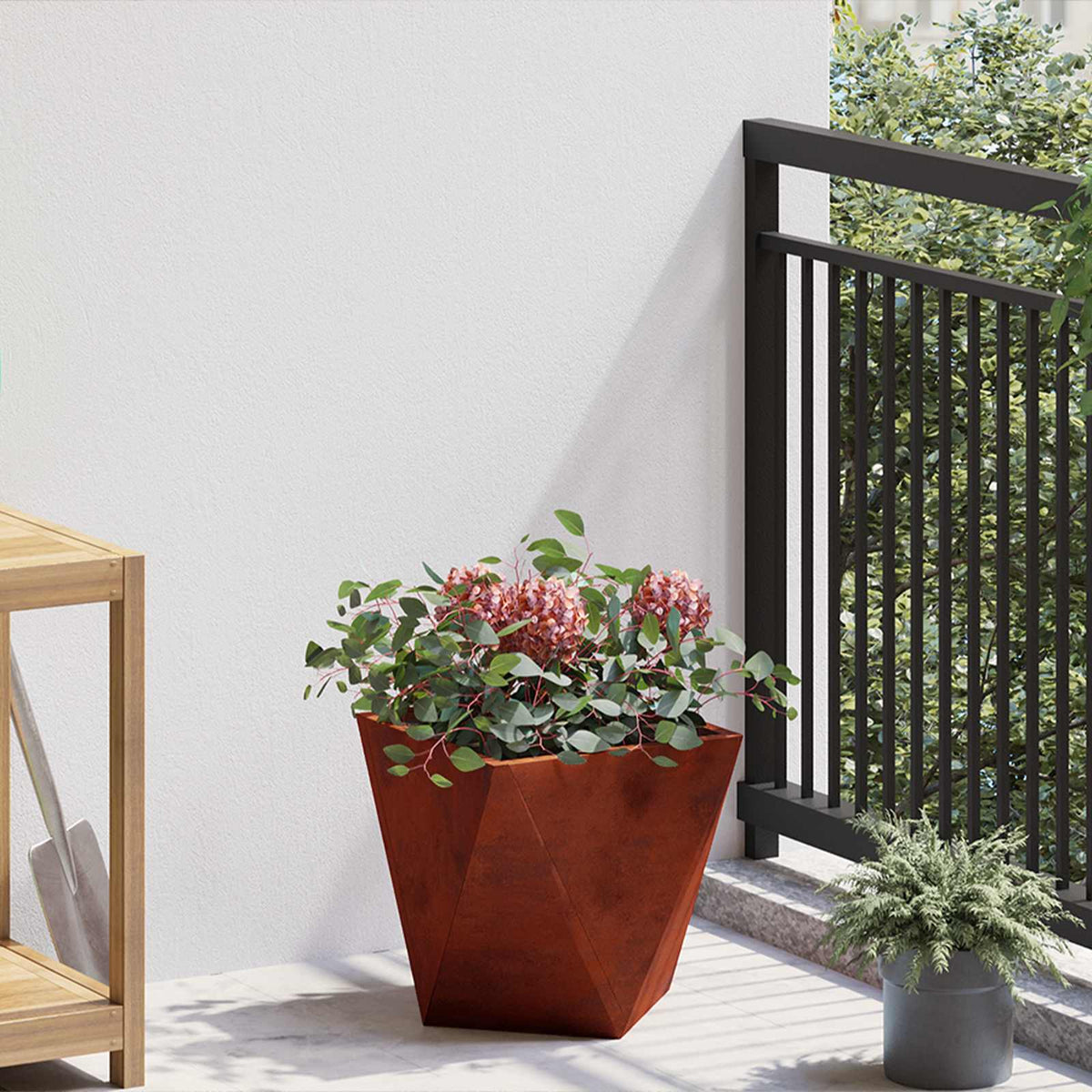 Jardinière Rouillé Acier Patiné