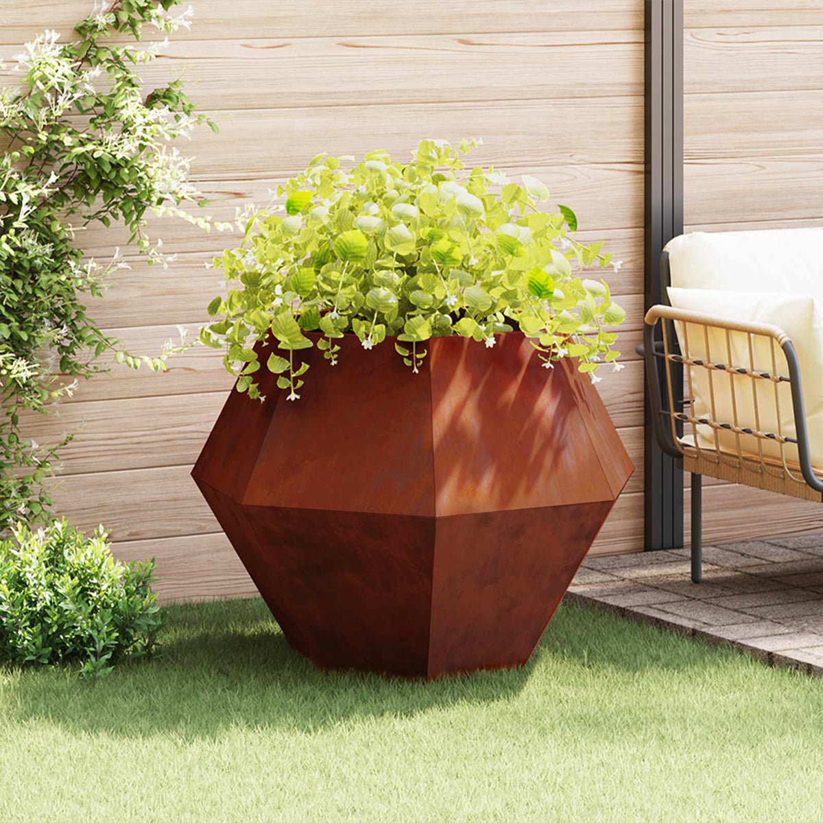 Jardinière 2 Pc Rouillé