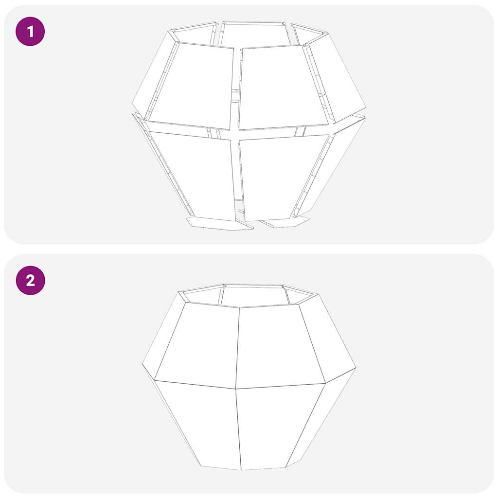 Jardinière 2 Pc Rouillé