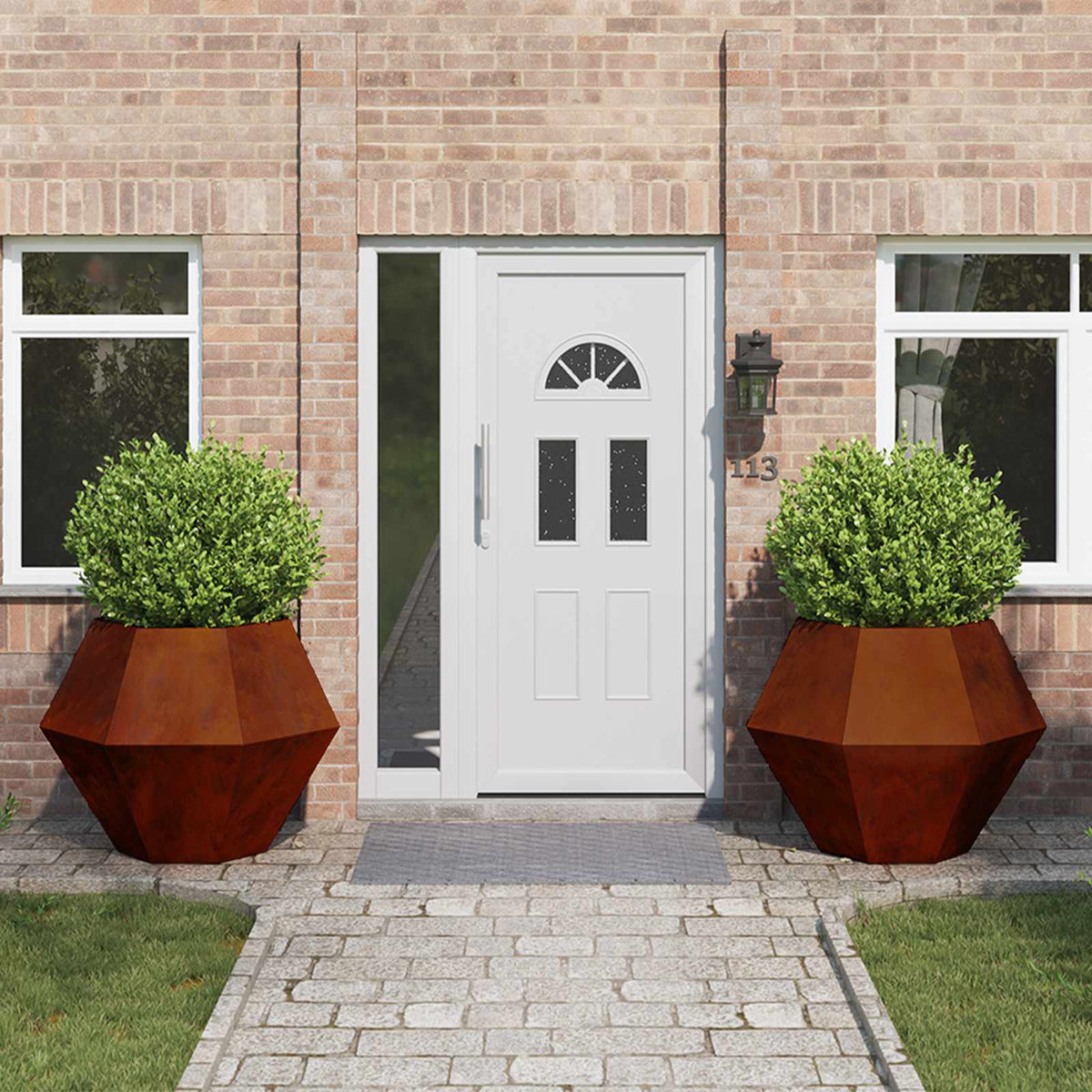 Jardinière 2 Pc Rouillé