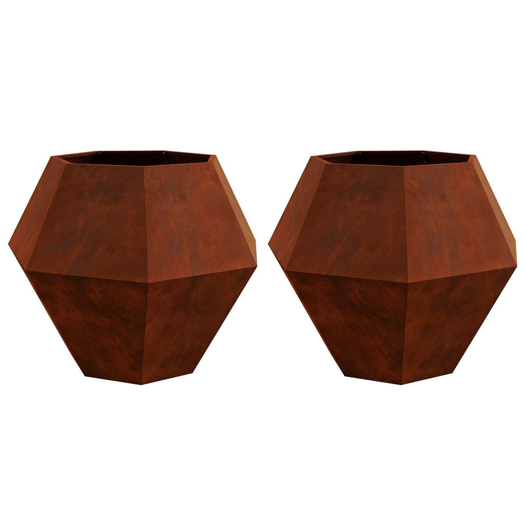 Jardinière 2 Pc Rouillé