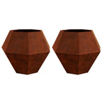 Jardinière 2 Pc Rouillé