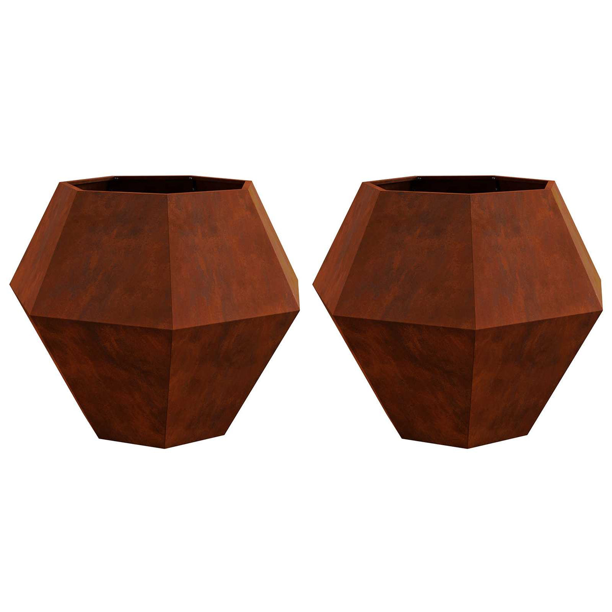 Jardinière 2 Pc Rouillé