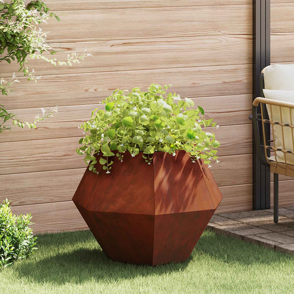 Jardinière 2 Pc Rouillé