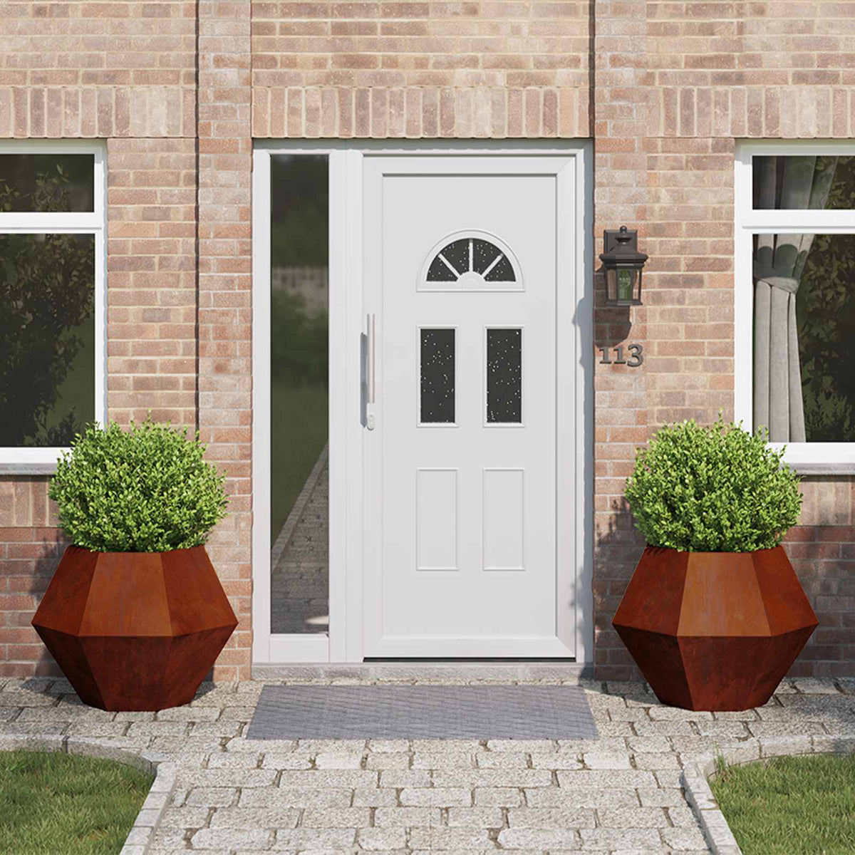 Jardinière 2 Pc Rouillé