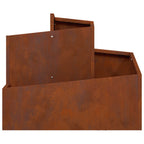 Cache-Pot De Jardin Rouillé 60 X 60 X 50 Cm Acier Patiné