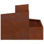 Cache-Pot De Jardin Rouillé 60 X 60 X 50 Cm Acier Patiné